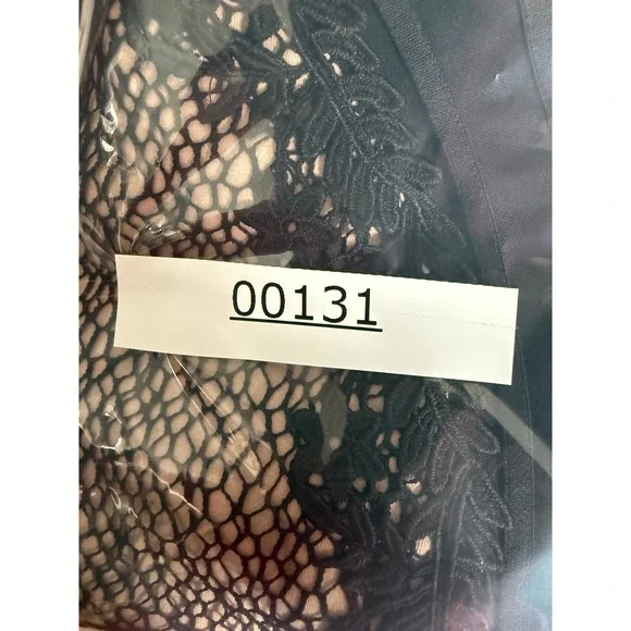 DON'T QUEST Black Nude Lace Mesh Bodycon Mini Adjustable Straps Cocktail Dress - Picture 6 of 6